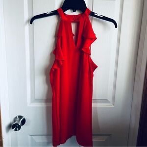 Worthington Vibrant Red Backless Dress